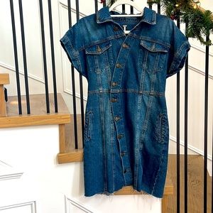 Free people denim dress size small